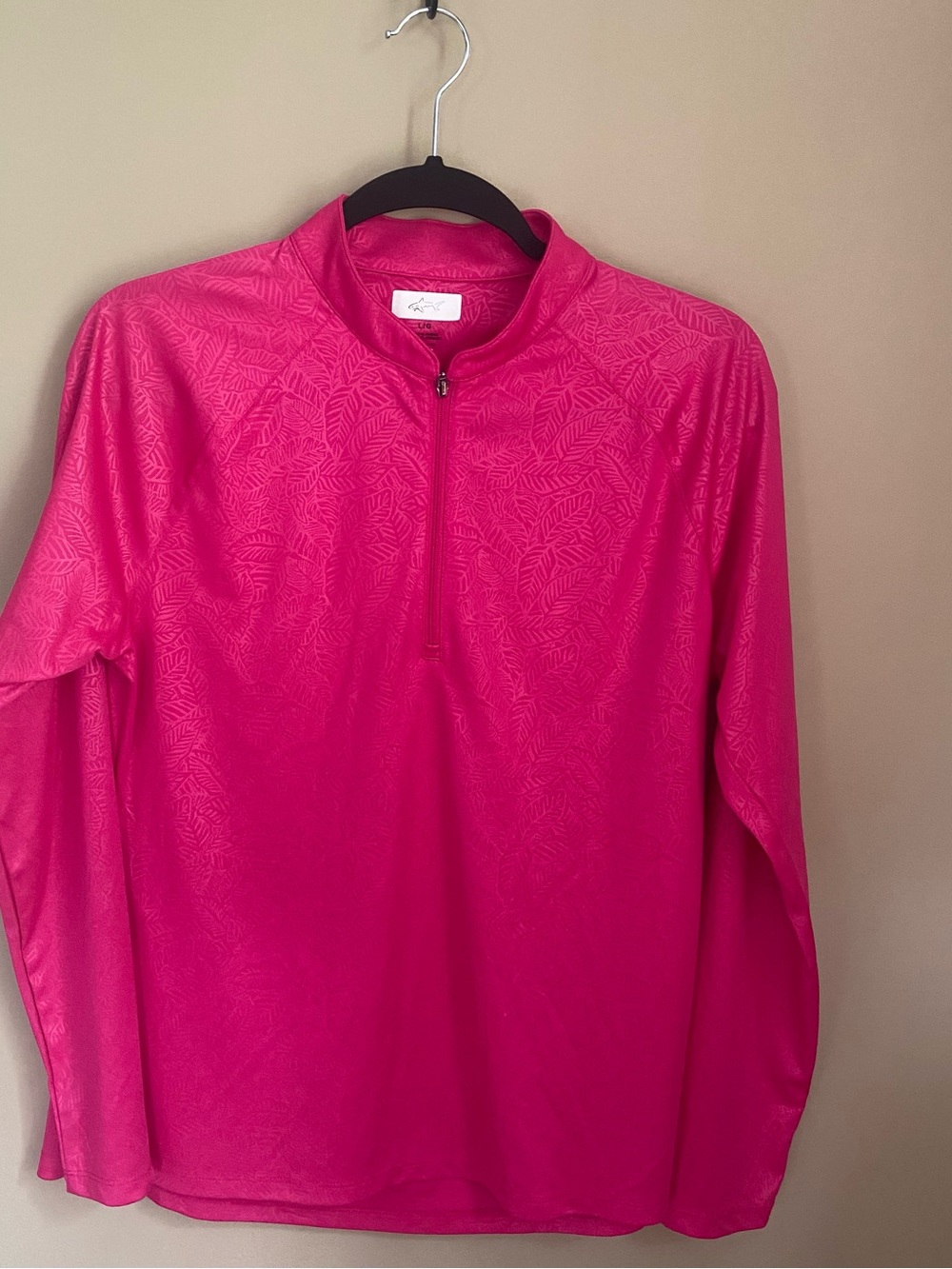 Greg Norman 1/4 Zip Palm Print